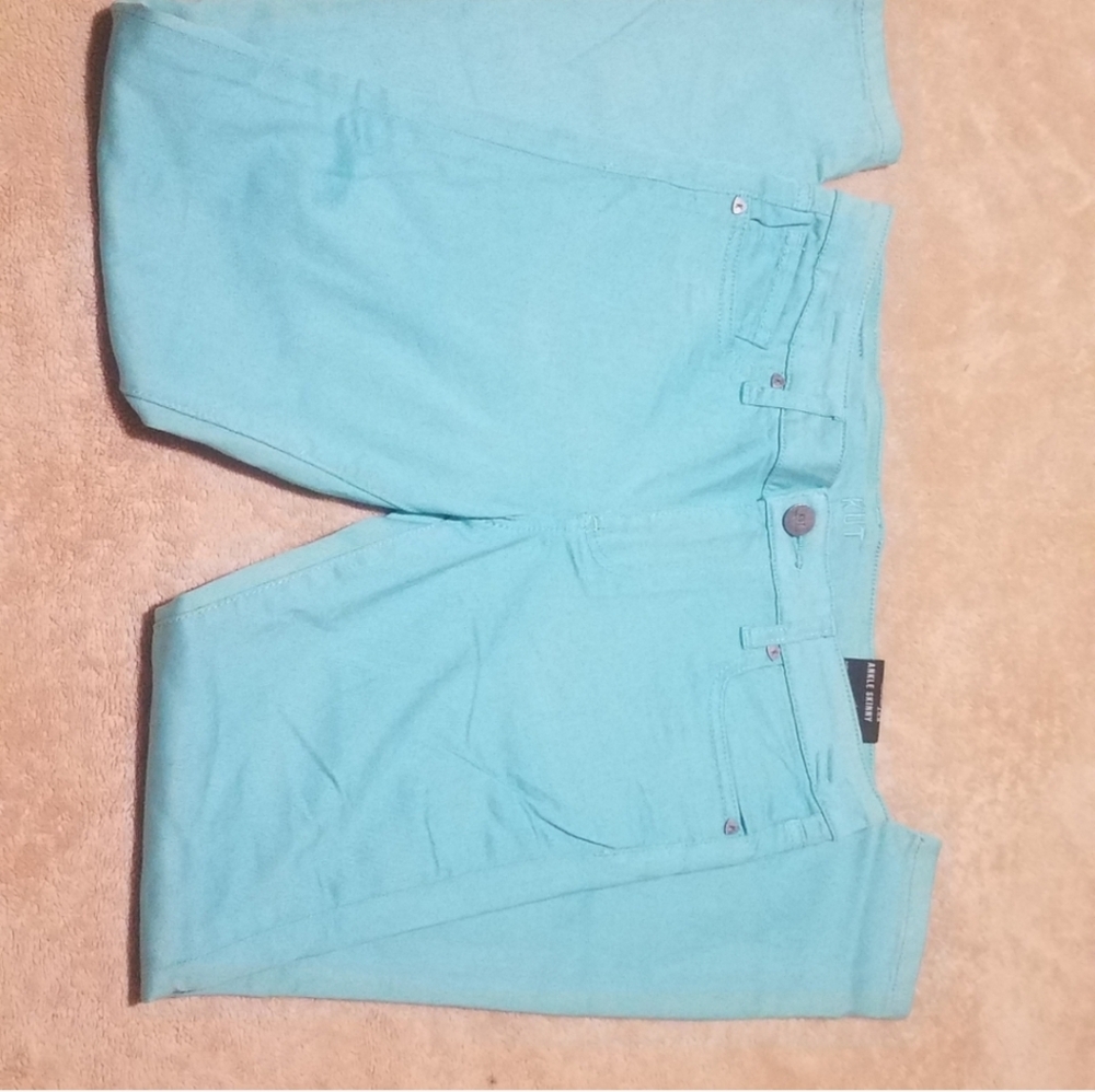 Kut from the Kloth Ankle skinny aqua blue jeans size 4 - Picture 4 of 8
